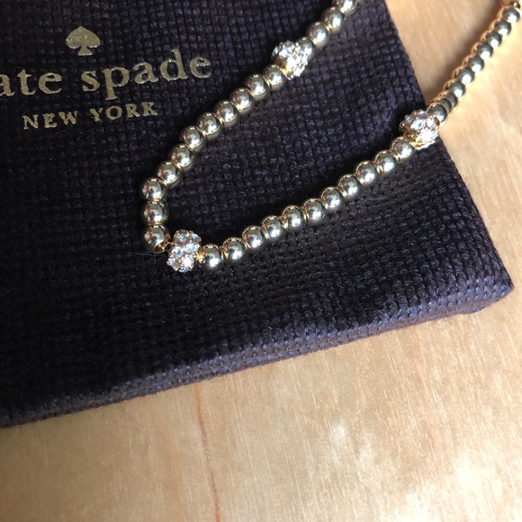 SOLD Kate Spade How Charming Ball Beaded Gold Brac - Picture 5 of 8